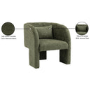  Manufacturer Color_Green -- Sawyer Green Chenille Fabric Upholstered Accent Chair IMAGE 9