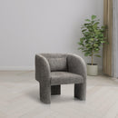  Manufacturer Color_Grey -- Sawyer Grey Chenille Fabric Upholstered Accent Chair IMAGE 2