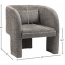  Manufacturer Color_Grey -- Sawyer Grey Chenille Fabric Upholstered Accent Chair IMAGE 8