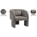  Manufacturer Color_Grey -- Sawyer Grey Chenille Fabric Upholstered Accent Chair IMAGE 9