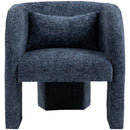  Manufacturer Color_Navy -- Sawyer Navy Chenille Fabric Upholstered Accent Chair IMAGE 4
