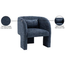  Manufacturer Color_Navy -- Sawyer Navy Chenille Fabric Upholstered Accent Chair IMAGE 9