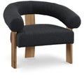 Meridian Winston Black Boucle Fabric Accent Chair IMAGE 1