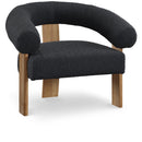  Manufacturer Color_Black -- Meridian Winston Stationary Fabric Accent Chair IMAGE 1