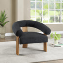  Manufacturer Color_Black -- Meridian Winston Stationary Fabric Accent Chair IMAGE 2