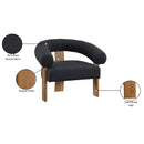  Manufacturer Color_Black -- Meridian Winston Stationary Fabric Accent Chair IMAGE 9