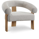  Manufacturer Color_Cream -- Winston Cream Boucle Fabric Upholstered Accent Chair IMAGE 1