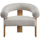 Meridian Winston Cream Boucle Fabric Accent Chair IMAGE 4