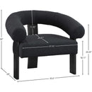  Manufacturer Color_Black -- Meridian Winston Stationary Fabric Accent Chair IMAGE 8