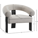 Meridian Winston Cream Boucle Fabric Accent Chair IMAGE 8