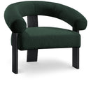  Manufacturer Color_Green -- Winston Green Boucle Fabric Upholstered Accent Chair IMAGE 1