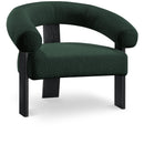 Meridian Winston Green Boucle Fabric Accent Chair IMAGE 1