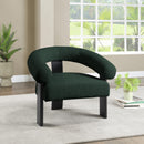  Manufacturer Color_Green -- Winston Green Boucle Fabric Upholstered Accent Chair IMAGE 2