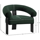  Manufacturer Color_Green -- Winston Green Boucle Fabric Upholstered Accent Chair IMAGE 8