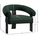 Meridian Winston Green Boucle Fabric Accent Chair IMAGE 8