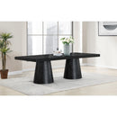  Color_Black -- Meridian Tavolo Dining Table with Pedestal Base IMAGE 2