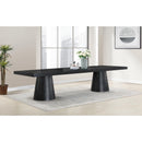  Color_Black -- Meridian Tavolo Dining Table with Pedestal Base IMAGE 4
