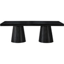 Meridian Tavolo Black Oak Veneer Dining Table (3 Boxes) IMAGE 5