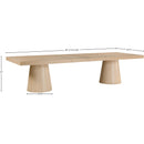  Color_Natural -- Tavolo 95" / 113.5" / 132" Natural Oak Wood Dining Table IMAGE 14