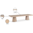  Color_Natural -- Tavolo 95" / 113.5" / 132" Natural Oak Wood Dining Table IMAGE 15