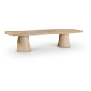  Color_Natural -- Tavolo 95" / 113.5" / 132" Natural Oak Wood Dining Table IMAGE 1
