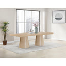  Color_Natural -- Tavolo 95" / 113.5" / 132" Natural Oak Wood Dining Table IMAGE 2