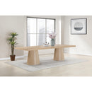  Color_Natural -- Tavolo 95" / 113.5" / 132" Natural Oak Wood Dining Table IMAGE 3