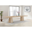  Color_Natural -- Tavolo 95" / 113.5" / 132" Natural Oak Wood Dining Table IMAGE 4