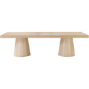  Color_Natural -- Tavolo 95" / 113.5" / 132" Natural Oak Wood Dining Table IMAGE 6
