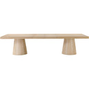  Color_Natural -- Tavolo 95" / 113.5" / 132" Natural Oak Wood Dining Table IMAGE 7