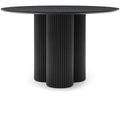  Color_Black -- Meridian Round Simba Dining Table with Pedestal Base IMAGE 1