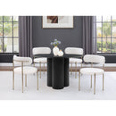  Color_Black -- Meridian Round Simba Dining Table with Pedestal Base IMAGE 2