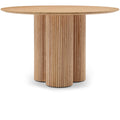  Color_Natural -- Simba 48" Natural Ash Wood And Oak Veneer Dining Table IMAGE 1