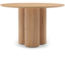  Color_Natural -- Simba 48" Natural Ash Wood And Oak Veneer Dining Table IMAGE 1
