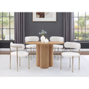  Color_Natural -- Simba 48" Natural Ash Wood And Oak Veneer Dining Table IMAGE 2