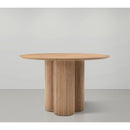  Color_Natural -- Simba 48" Natural Ash Wood And Oak Veneer Dining Table IMAGE 3