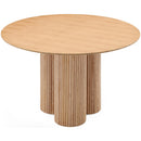  Color_Natural -- Simba 48" Natural Ash Wood And Oak Veneer Dining Table IMAGE 4