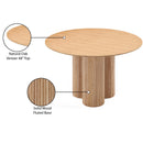  Color_Natural -- Simba 48" Natural Ash Wood And Oak Veneer Dining Table IMAGE 8