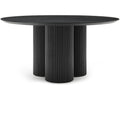  Color_Black -- Meridian Round Simba Dining Table with Pedestal Base IMAGE 1
