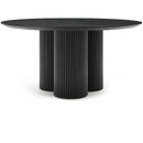  Color_Black -- Meridian Round Simba Dining Table with Pedestal Base IMAGE 1