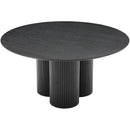  Color_Black -- Meridian Round Simba Dining Table with Pedestal Base IMAGE 4