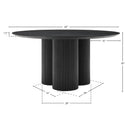  Color_Black -- Meridian Round Simba Dining Table with Pedestal Base IMAGE 7
