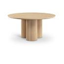  Color_Natural -- Simba 60" Natural Ash Wood And Oak Veneer Dining Table IMAGE 1