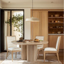  Color_Natural -- Simba 60" Natural Ash Wood And Oak Veneer Dining Table IMAGE 2