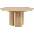  Color_Natural -- Simba 60" Natural Ash Wood And Oak Veneer Dining Table IMAGE 5