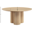  Color_Natural -- Simba 60" Natural Ash Wood And Oak Veneer Dining Table IMAGE 7