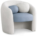  Manufacturer Color_Blue -- Meridian Acadia Stationary Leather Look Accent Chair IMAGE 1