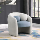  Manufacturer Color_Blue -- Meridian Acadia Stationary Leather Look Accent Chair IMAGE 2