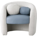  Manufacturer Color_Blue -- Meridian Acadia Stationary Leather Look Accent Chair IMAGE 5