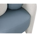  Manufacturer Color_Blue -- Meridian Acadia Stationary Leather Look Accent Chair IMAGE 6